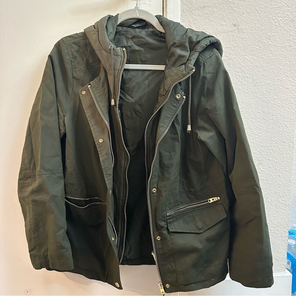Army Green Topshop parka jacket